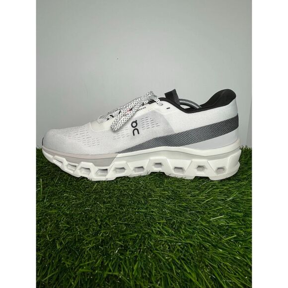 On Running Cloudmonster Men’s Size 12 White Black Running Shoes CloudTec Helion